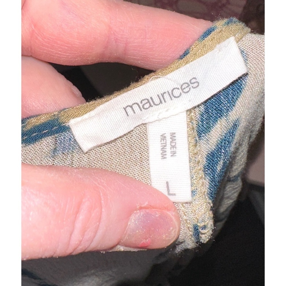 Maurice’s Olive Tie Dye Flutter Sleeve Kimono - Picture 5 of 5